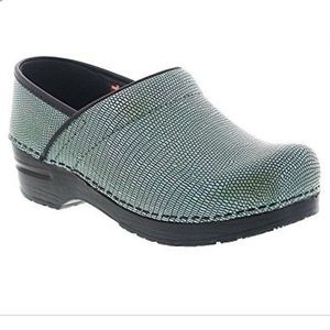 Sanita Professional shoe in shimmery turquoise